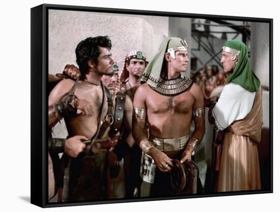 Les Dix Commandements THE TEN COMMANDMENTS by CecilBDeMille with John Derek, Charlton Heston and Vi-null-Framed Stretched Canvas