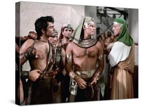 Les Dix Commandements THE TEN COMMANDMENTS by CecilBDeMille with John Derek, Charlton Heston and Vi-null-Stretched Canvas