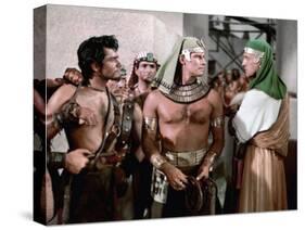 Les Dix Commandements THE TEN COMMANDMENTS by CecilBDeMille with John Derek, Charlton Heston and Vi-null-Stretched Canvas