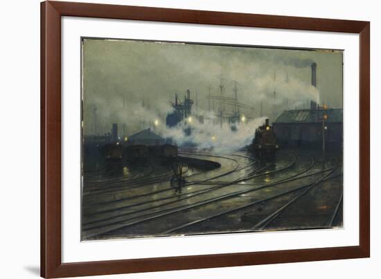 Les docks de Cardiff-Lionel Walden-Framed Giclee Print