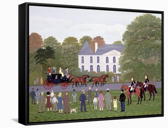 Les Drags - Longchamps and the Guard Republican-Vincent Haddelsey-Framed Stretched Canvas