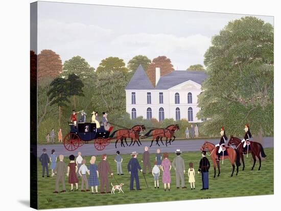 Les Drags - Longchamps and the Guard Republican-Vincent Haddelsey-Stretched Canvas