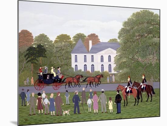 Les Drags - Longchamps and the Guard Republican-Vincent Haddelsey-Mounted Giclee Print