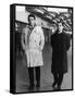 Les Dragueurs by JeanPierreMocky with Jacques Charrier and Charles Aznavour, 1959 (b/w photo)-null-Framed Stretched Canvas