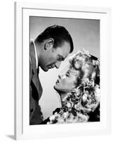 Les Ecumeurs THE SPOILERS by Ray Enright with John Wayne and Marlene Dietrich, 1942 (b/w photo)-null-Framed Photo