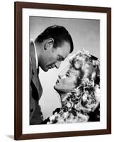 Les Ecumeurs THE SPOILERS by Ray Enright with John Wayne and Marlene Dietrich, 1942 (b/w photo)-null-Framed Photo