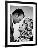 Les Ecumeurs THE SPOILERS by Ray Enright with John Wayne and Marlene Dietrich, 1942 (b/w photo)-null-Framed Photo