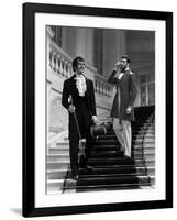 LES ENFANTS DU PARADIS directed by MarcelCarne with Marcel Herrand and Louis Salou, 1944 (b/w photo-null-Framed Photo