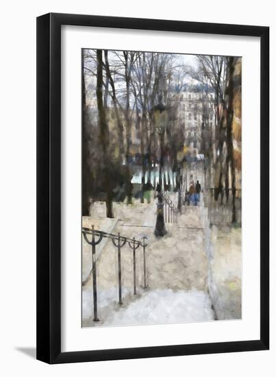 Les escaliers de Montmartre-Philippe Hugonnard-Framed Premium Giclee Print