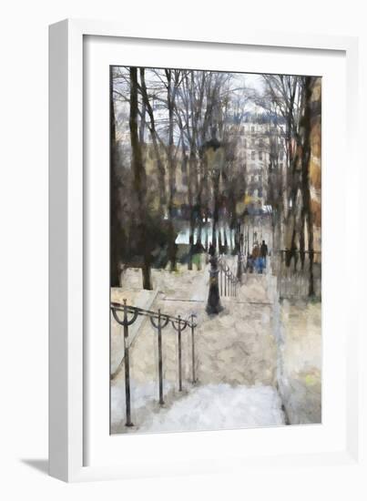 Les escaliers de Montmartre-Philippe Hugonnard-Framed Premium Giclee Print