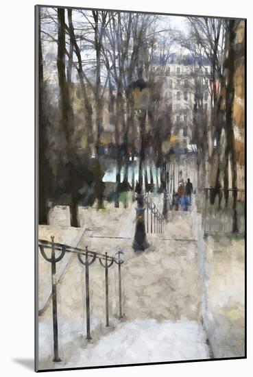 Les escaliers de Montmartre-Philippe Hugonnard-Mounted Premium Giclee Print