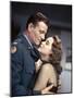 Les espions s'amusent by Josef von Sternberg with John Wayne and Janet Leigh en, 1957-null-Mounted Photo