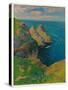Les Falaises Au Bord De La Mer, 1895 (Oil on Canvas)-Henry Moret-Stretched Canvas