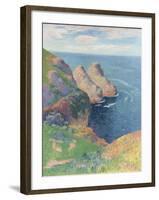 Les Falaises au Bord de la Mer, 1895-Henry Moret-Framed Giclee Print