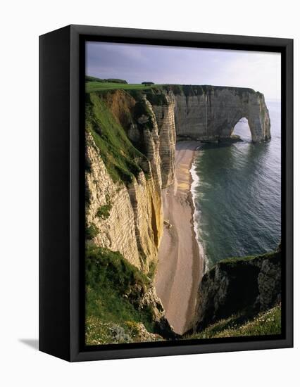 Les Falaises Cliffs-Christophe Boisvieux-Framed Stretched Canvas