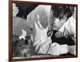 Les Felins Joy House by Rene Clement with Alain Delon, 1964 (b/w photo)-null-Framed Photo