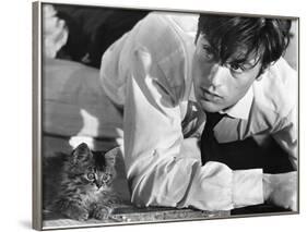 Les Felins Joy House by Rene Clement with Alain Delon, 1964 (b/w photo)-null-Framed Photo