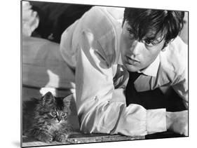 Les Felins Joy House by Rene Clement with Alain Delon, 1964 (b/w photo)-null-Mounted Photo