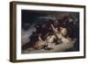 Les Femmes souliotes, voyant leurs maris défaits par les troupes d'Ali, pacha de Janina, décident-Ary Scheffer-Framed Giclee Print