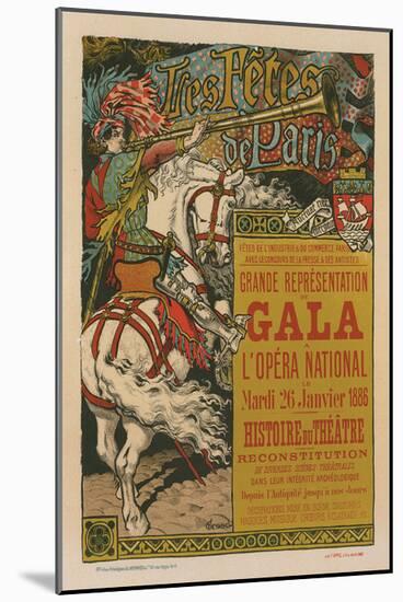Les Fêtes de Paris - Gala-Eugene Grasset-Mounted Art Print