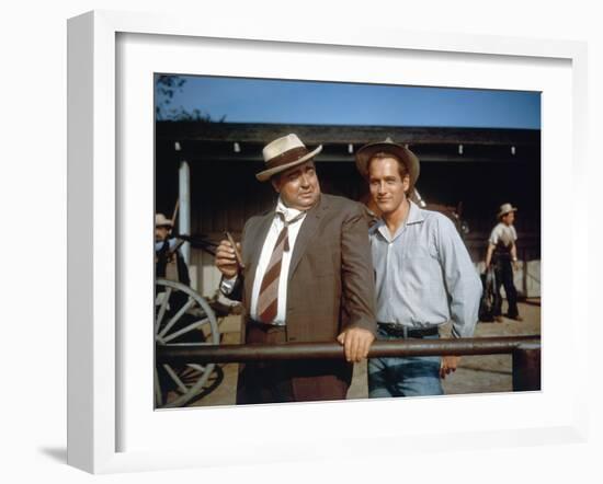 Les Feux by l'ete (The Long hot summer) by Martin Ritt with Orson Welles and Paul Newman, 1958 \r (-null-Framed Photo