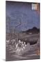 Les feux des renards à la veille de la Saint Sylvestre sous l'Arbre d'Ôji-Ando Hiroshige-Mounted Giclee Print