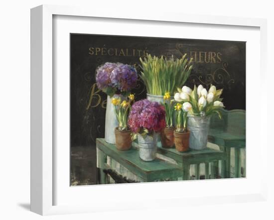 Les Fleurs Printemps on Black-Danhui Nai-Framed Art Print