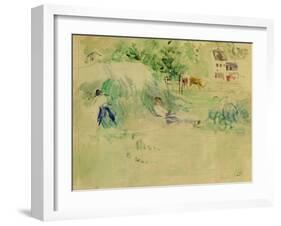 Les Foins a Bougival-Berthe Morisot-Framed Giclee Print