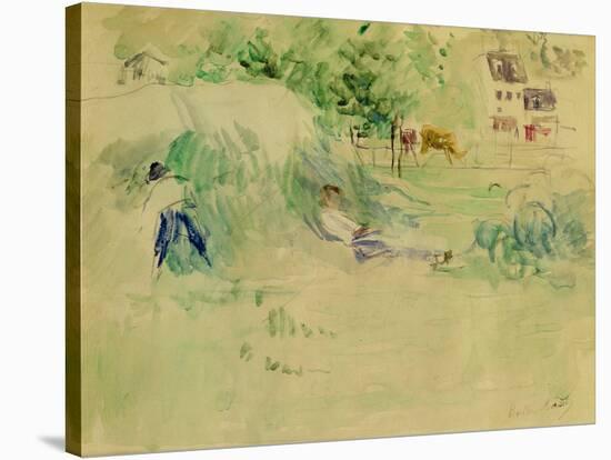 Les Foins a Bougival-Berthe Morisot-Stretched Canvas
