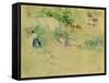 Les Foins a Bougival-Berthe Morisot-Framed Stretched Canvas