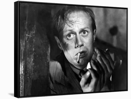 Les Forbans by la nuit Night and the City by JulesDassin with Richard Widmark, 1950 (b/w photo)-null-Framed Stretched Canvas