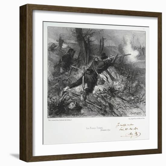 Les Francs-Tireurs, Siege of Paris, Franco-Prussian War, December 1870-Auguste Bry-Framed Giclee Print