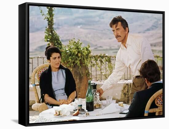 Les Freres Siciliens THE BROTHERHOOD by Martin Ritt with Irene Papas, Kirk Douglas and Alex Cord, 1-null-Framed Stretched Canvas