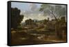 Les Funérailles de Phocion-Nicolas Poussin-Framed Stretched Canvas