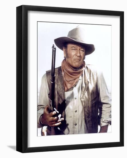 Les Geants by l'Ouest by AndrewV.McLaglen with John Wayne, 1969 --- UNDEFEATED by AndrewV.McLaglen-null-Framed Photo