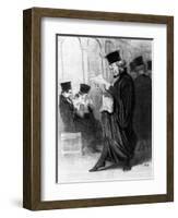 Les Gens De Justice, Cartoon from 'Le Charivari', 26 March, 1846 (Litho)-Honore Daumier-Framed Premium Giclee Print