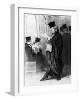 Les Gens De Justice, Cartoon from 'Le Charivari', 26 March, 1846 (Litho)-Honore Daumier-Framed Giclee Print