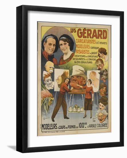 Les Gérard, caricaturistes à l'envers-null-Framed Giclee Print