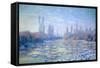 Les Glacons, 1880-Claude Monet-Framed Stretched Canvas