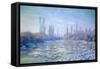 Les Glacons, 1880-Claude Monet-Framed Stretched Canvas