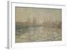 Les glaçons ou Débâcle sur la Seine-Claude Monet-Framed Giclee Print