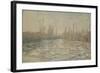 Les glaçons ou Débâcle sur la Seine-Claude Monet-Framed Giclee Print