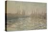 Les glaçons ou Débâcle sur la Seine-Claude Monet-Stretched Canvas