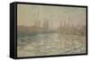 Les glaçons ou Débâcle sur la Seine-Claude Monet-Framed Stretched Canvas