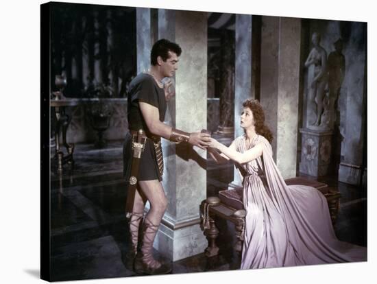 Les Gladiateurs (Demetrius and the Gladiators) by DelmerDaves with Victor Mature and Susan Hayward,-null-Stretched Canvas