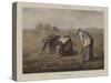 Les Glaneuses (Colour Litho)-Jean-Francois Millet-Stretched Canvas