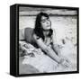 Les Godelureaux by ClaudeChabrol with Bernadette Lafont, 1961 (b/w photo)-null-Framed Stretched Canvas