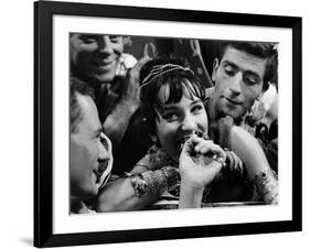 Les Godelureaux by ClaudeChabrol with Bernadette Lafont, 1961 (b/w photo)-null-Framed Photo