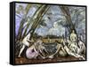 Les Grand Baigneuses, no.1-Paul Cézanne-Framed Stretched Canvas