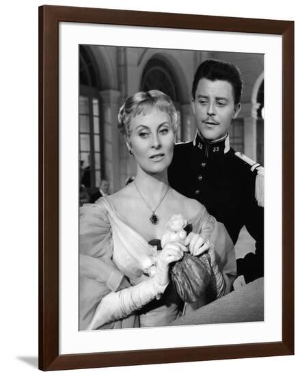 LES GRANDES MANOEUVRES, 1955 directed by RENE CLAIR Michele Morgan / Gerard Philipe (b/w photo)--Framed Photo